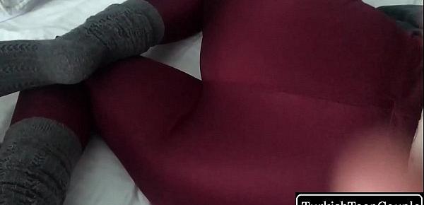  Turkish Stepsister in leggings wants to fuck and cumshot